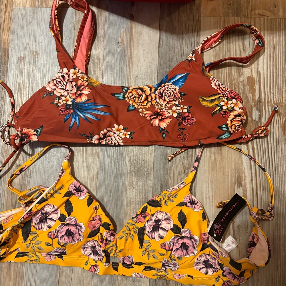 No Boundaries Floral One Piece - Yellow and Brown